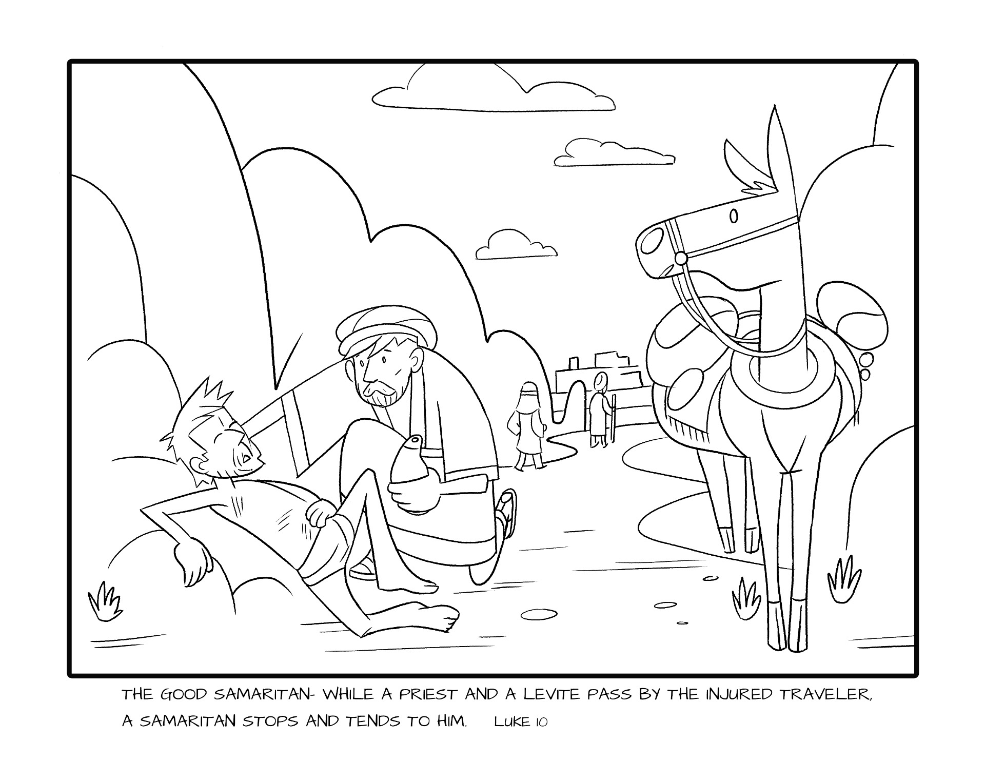 Coloring Book The Good Samaritan - GS Coloring2