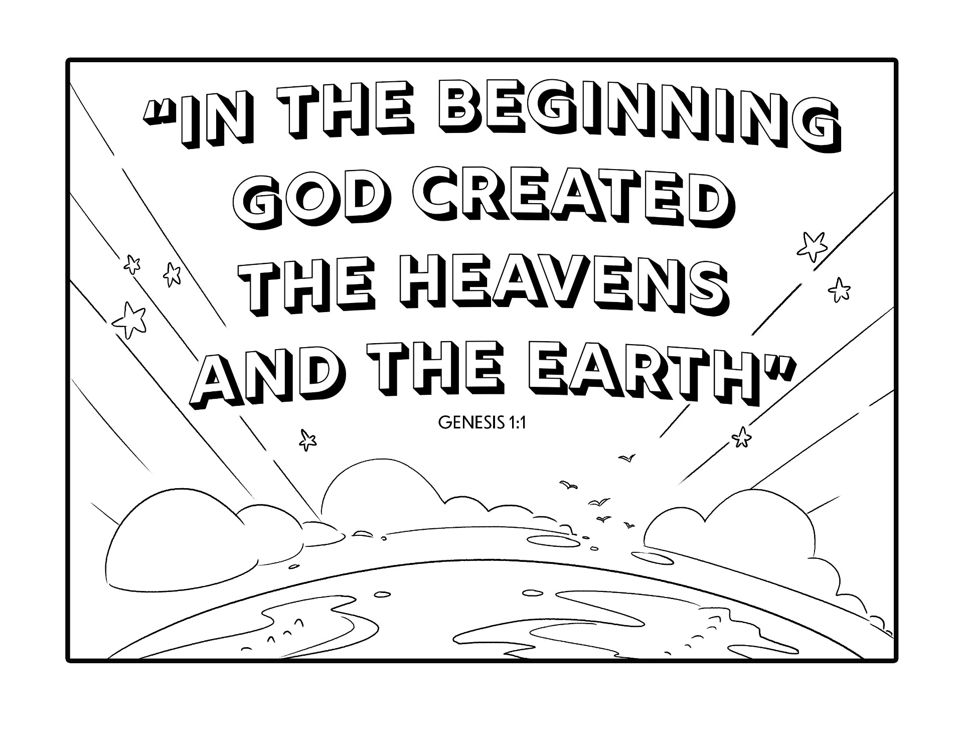 Genesis 1 1 Coloring Page at sasnaggingblog - Gen1 1 Coloring