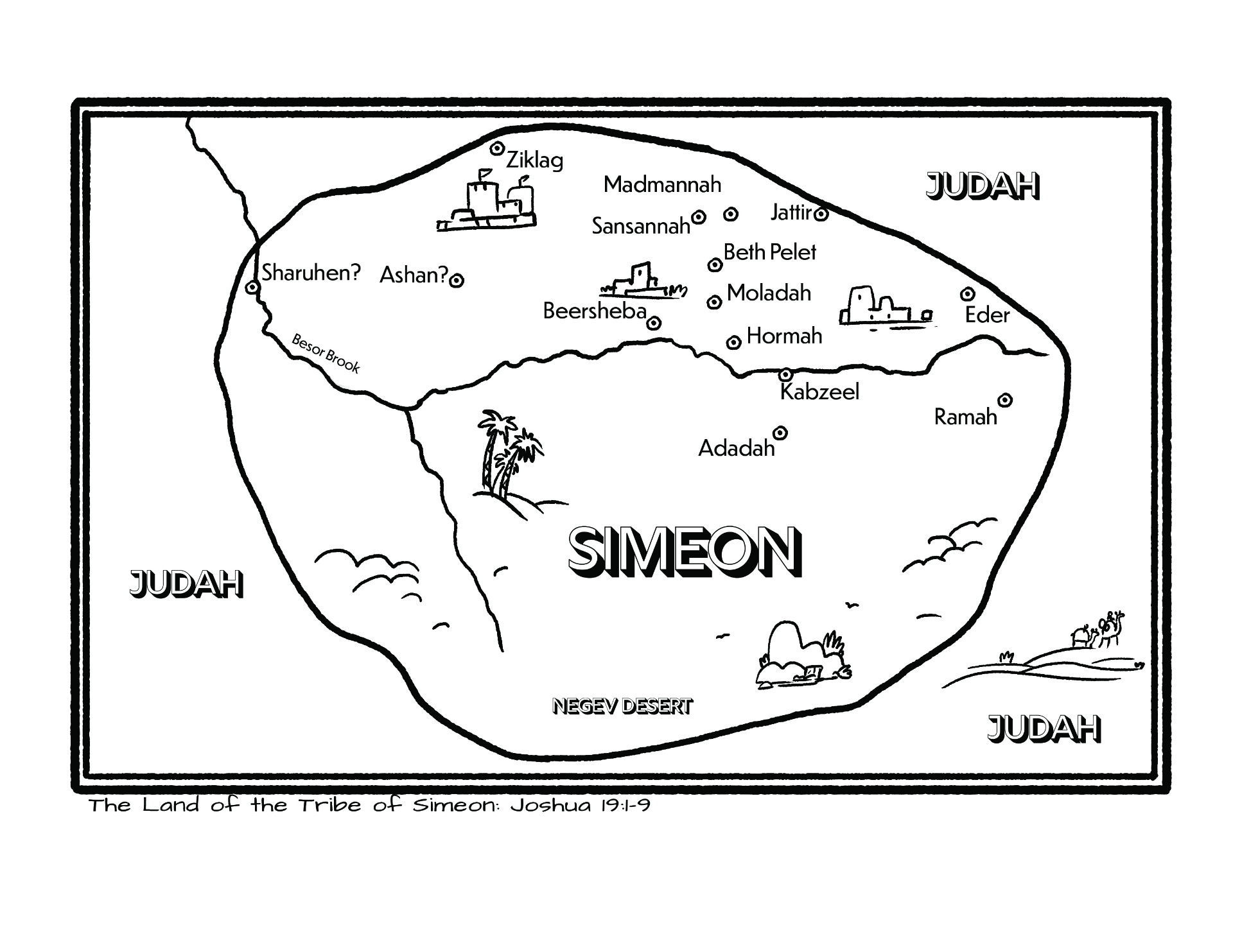 Study & Color The Tribe of Simeon